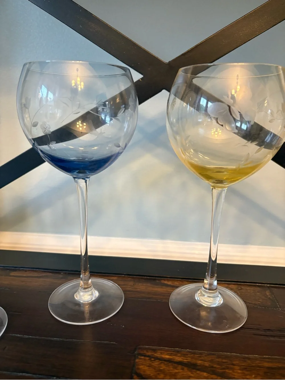 Lenox Crystal Butterfly Meadow Long Stemmed Wine Glasses - set of 4